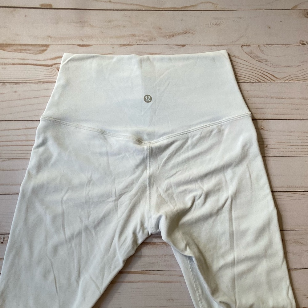 LuLu Lemon Align White Leggings 28”